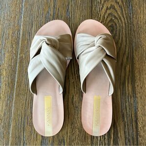 Kaanas Tan Belem Knot Slide Sandal